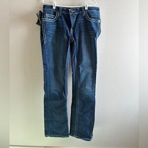 Stylish Indigo Straight Leg Jeans